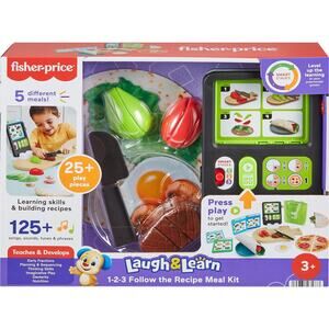 Fisher-Price Laugh & Learn Follow the Recipe Meal Kit  Playset 30 Pieces NWT